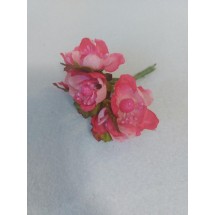 Букетики 3 см на веточке (6 шт) цв. розовый, цена за пучок